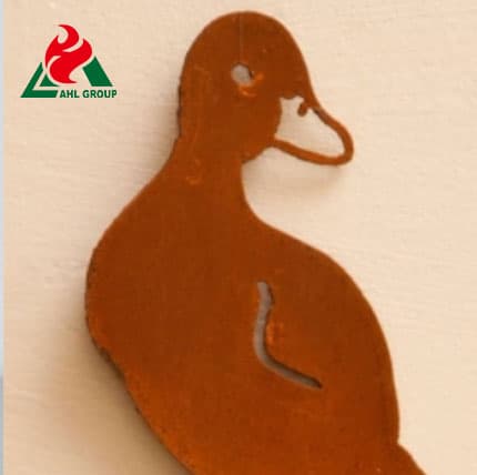 Corten Duckling For Garden Design
