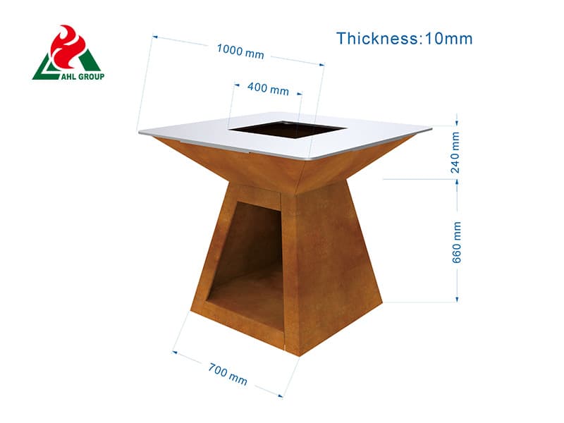 BG7-A Barbecue Grill Corten Steel BBQ Outdoor Kitchen Manufacturer